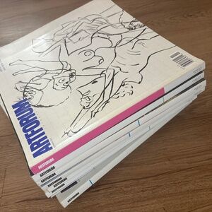 9 vintage Artforum print magazines